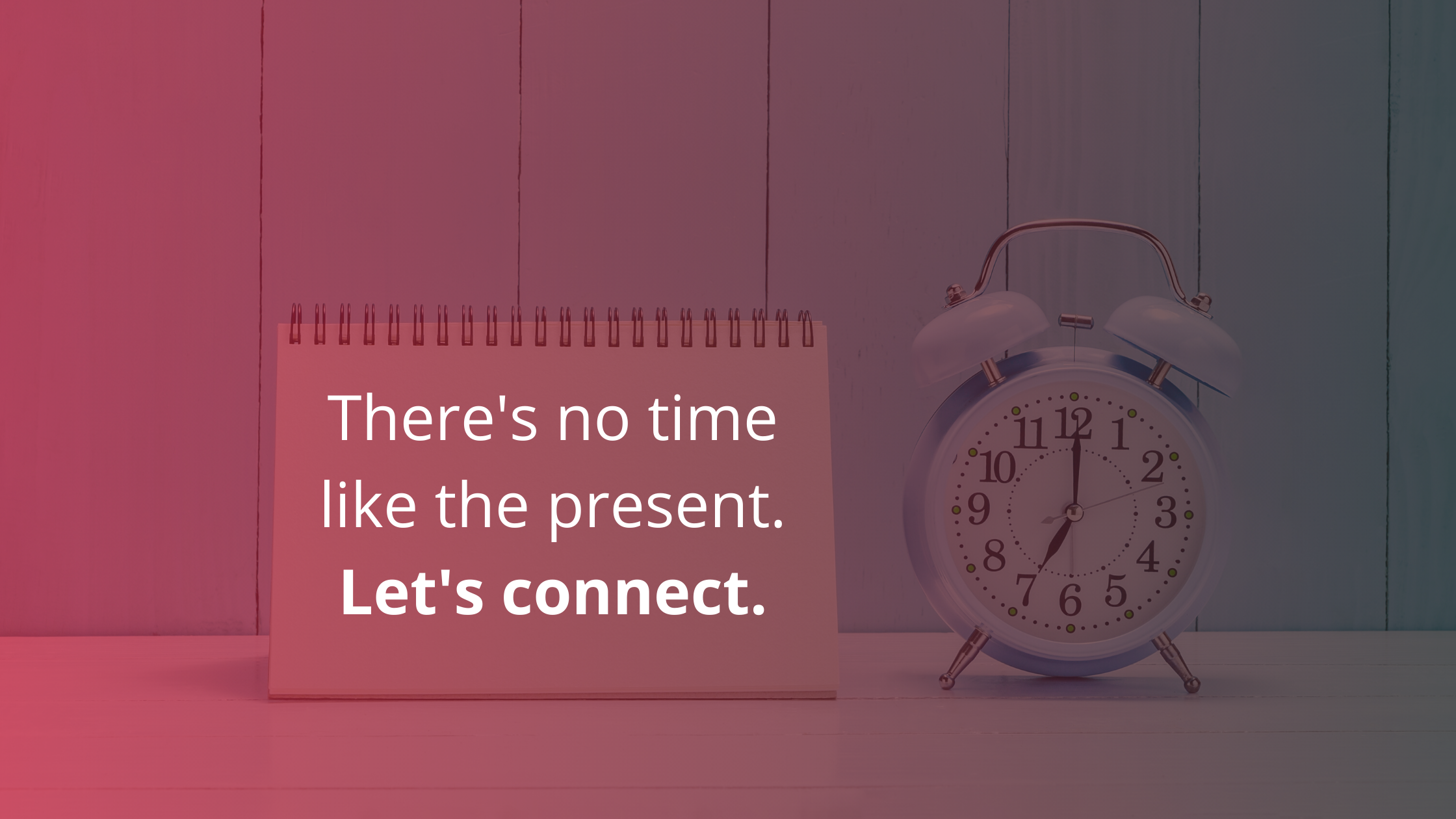 Book a time! with Mogli image of alarm clock and blank calendar