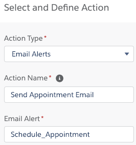 Populate immediate actions to trigger email