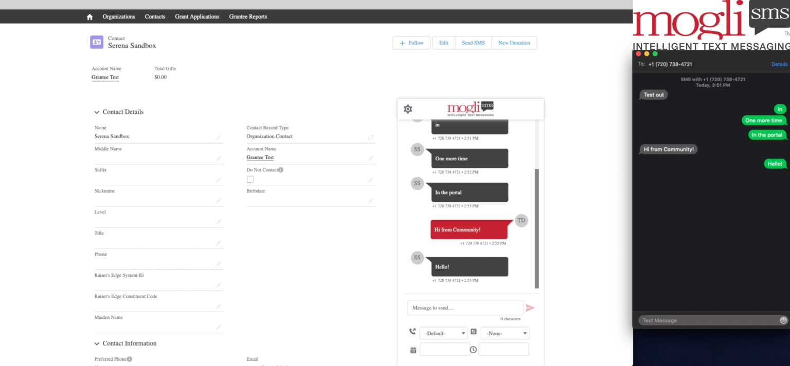 Mogli SMS & WhatsApp in Salesforce Communities