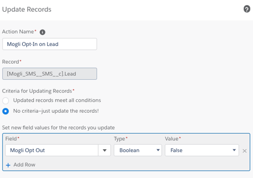 Adding an action for Lead Opt-back-in automation