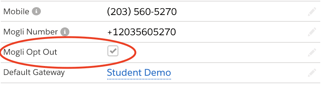 One-on-one conversation Mogli opt-out option view