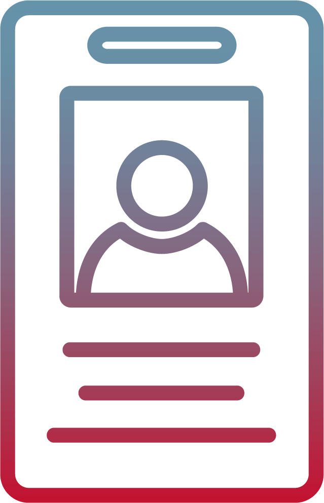 A student ID icon, representing how SMS for universities can boost admissions.